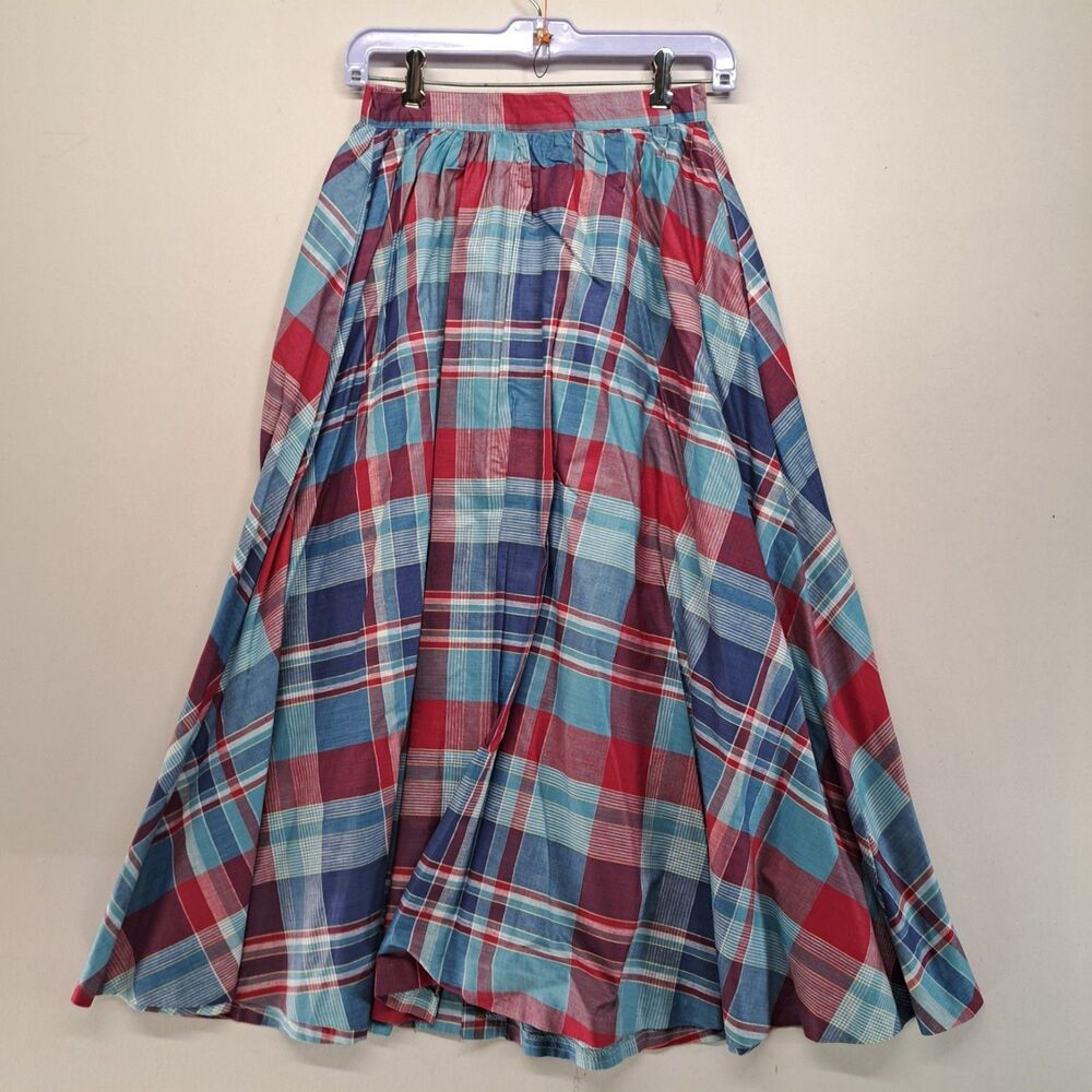 Vintage Long Skirt Lot of 7 Plaid Solid Size 2 XS / S 70s 80s Blake Russ Togs - Picture 6 of 16